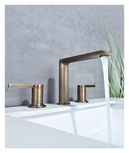Robinet d'évier doré à double commande eau chaude et froide - 4