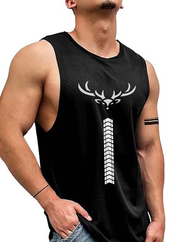 Image of Ausk Men's Gym Sports T-Shirt - Summer Wear (Black)