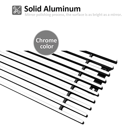 Chrome Front Grill Grille Fits 2015-2019 Chevy Silverado 2500Hd 3500Hd Lower Bumper Aluminum Billet Grille Insert Polished (Chrome) #TOP2