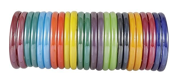 N.R. BROTHERS Women's Glass Bangles for Women | Glossy Traditional Fashion Bangles Set -Pack of 24