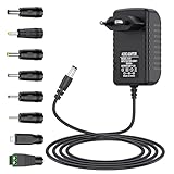 🚨【Spécification du produit】Entrée : AC100V-240V 50/60Hz. Sortie : DC12V ~ 2A Puissance maximale 24W DC Taille de la prise : 5,5 mm x 2,1 mm Poids net : environ 0,1 kg Polarité : intérieur positif/extérieur négatif.