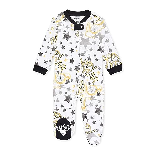 Image of Burt's Bees Baby Boys Footed Pajamas, Sleep and Play Loose Fit, 100% Organic Cotton Soft One-piece PJs, Sizes NB to 6-9 Months