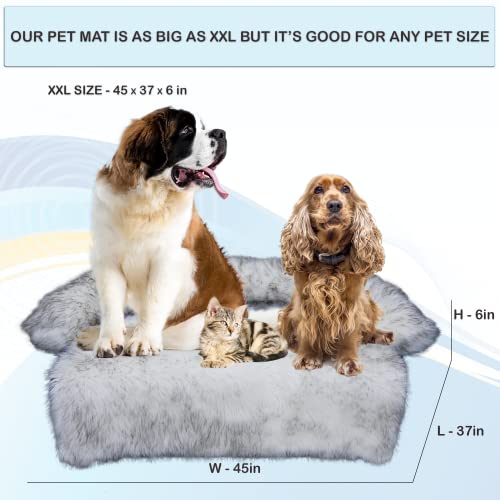 Xx - Large Luxury Fur Calming Dog Bed, Cat Dog Couch Bed, Dogs Landing Furniture Protector, Antianxsies Plush Couch Dog Beds For Large, Medium And Small Dogs, Cats #TOP3