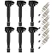 ECCPP UF413 6 ignition coils with 6 iridium Spark Plugs for Honda for Acura for Saturn Civic Pilot Ridgeline MDX EL Vue 1.7L 3.5L UF400 UF512 UF307