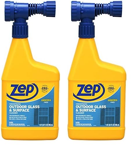 Limpiador de extremos de manguera Zep para exteriores - 947 ml - U49910 - Ideal para vidrios y superficies exteriores (paquete de 2)