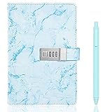 Diario para niñas, Diario con Cerradura, Diario para Niñas de 8 a 12 Años, 192 Páginas de Diario Impermeable, Diseño...