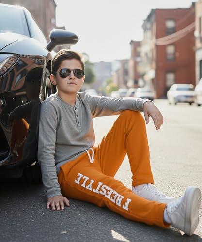 Image of KYDA Kids Boy's 100% Cotton Printed Regular Fit Track Pants - Pack of 3