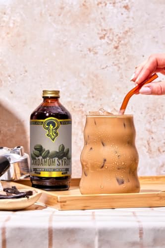 Image of Portland Syrups Cardamom Syrup - Flavoring for Coffee, Lattes, Cold Brew, Macchiatos, Cocktails, & Desserts - Ideal for Drinks & Adding a Flavor to Any Beverage - 12 oz, 24 servings (Pack of 1)