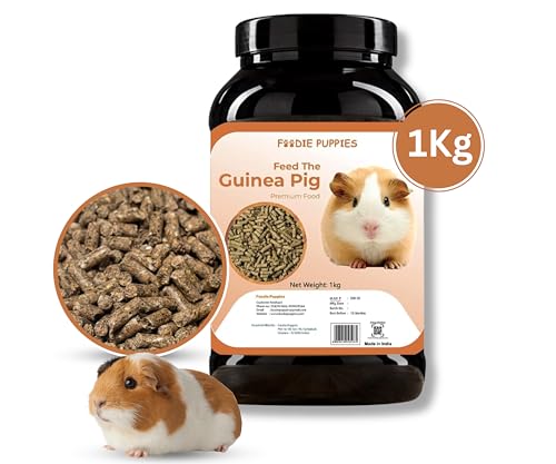 Image of Foodie Puppies Premium Guinea Pig Food Pellets (1Kg) | Highly Nutritious Diet Essential Ingredients for a Healthy and Active Lifestyle for Adult & Young Guinea Pigs