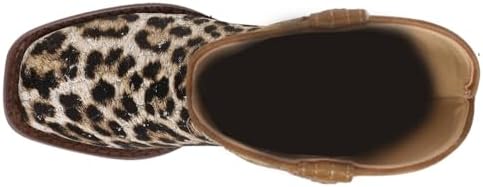 ROPER Kids Girls Glitter Leopard Square Toe Casual Boots Mid Calf - Brown - Size 10 M | Image 3