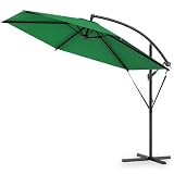 KINGSLEEVE® Zweefparasol Ø330cm Standaard UV-bescherming 50+ Slinger Groot Kantelbaar Waterafstotend Tuin Terras Balkon Zweefparasol Tuinparasol Groen