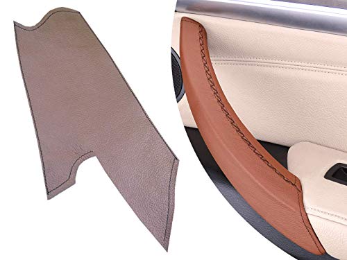 Cubierta de cuero marrón para la manija de la puerta X5 E70 y X6 E71 interior Cubierta de la moldura del tirador DERECHO hacia la DERECHA, correa de tracción