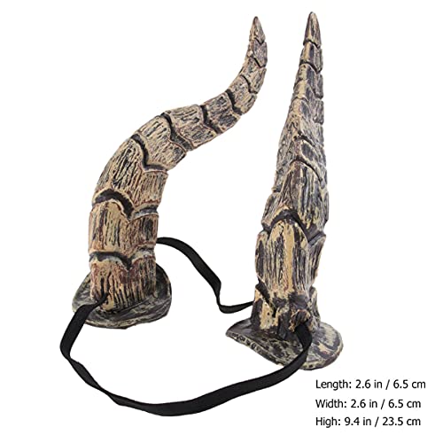 TOYANDONA Halloween Horn Headband, Sheep Horns Headband Goat Devil Demon Horns for Halloween Costume Cosplay Photo Props - Image 2