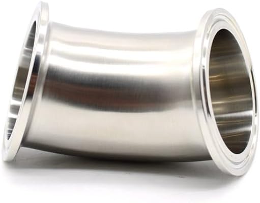 1.5インチ (38mm) トライクランプ 45度パイプ、Feerule OD50.5mm ステンレススチール 304エルボパイプ継