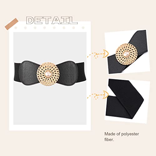 Asooll Wide Elastic Waist Belts Vintage Cinch Belt Pearl Stretchy Waistband Party Prom Clothing Dress Waist Belts for Women4