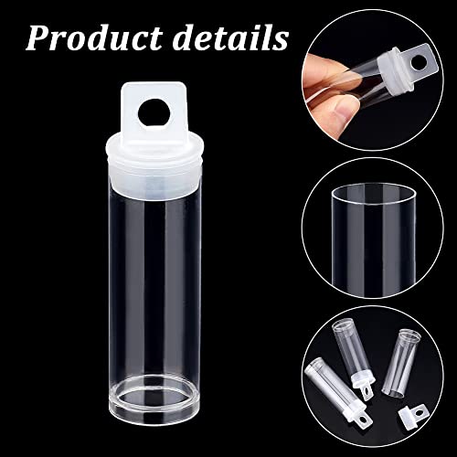 Image of PH PandaHall 30pcs Clear Tube Bead Containers, Plastic Storage Tubes with Caps Organizers Bottle Container Set for Beads, Bath Salt, Candy Storage, Party Favors, 10ml (2.68x 0.75 Inch /6.8x1.9 Cm)