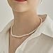 Natural Freshwater Pearl Everyday Necklace 16 Inch (4mm Pearl)
