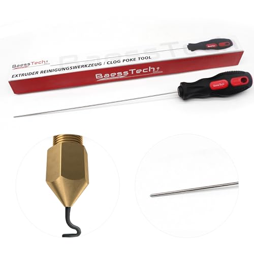BaessTech 3D Druck Reinigungsnadel – Clog Poke Tool für 3D Drucker Düse 1,75 mm – Entfernt Filament Verstopfung – 210 mm Reinigungsnadel für Hotend & Nozzle – Werkzeug 3D Druck Zubehör BaessTech 3D Druck Reinigungsnadel – Clog Poke Tool für 3D Drucker Düse 1,75 mm – Entfernt Filament Verstopfung – 210 mm Reinigungsnadel für Hotend & Nozzle – Werkzeug 3D Druck Zubehör