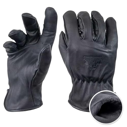 Bear Knuckles D409 Insulated Leather Work Gloves for Men XL Black