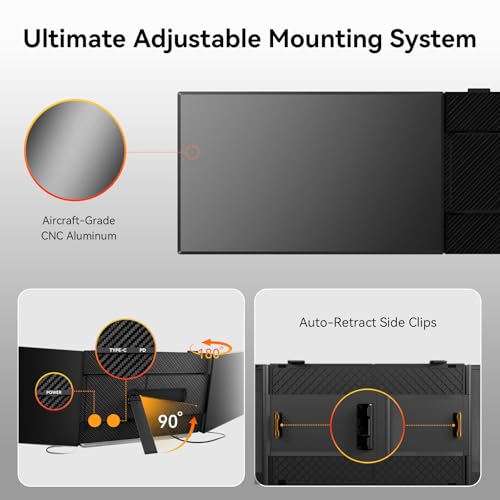 Image of BOSII Laptop Screen Extender One Cable - Triple 14 inch Ultra Thin IPS FHD 1080P Portable Monitor for 13.3 inch-17 inch Laptops Compatible with Windows Mac Travel Work