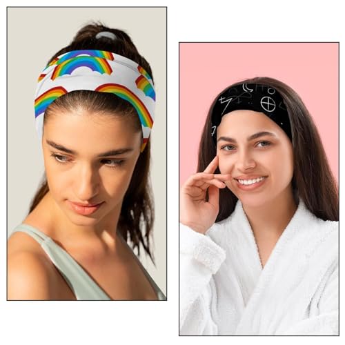 Bandeaux pour femme larges imprimé baies aux finitions soignées lot de 6 - 5