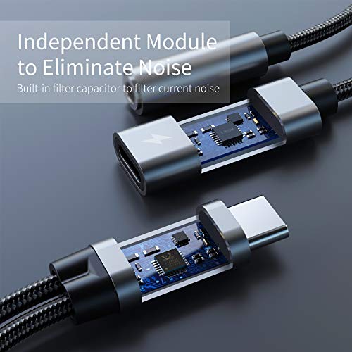 image for Subynanal USB c to 3.5mm Headphone and Charger Adapter,2 in-1 USB C PD