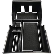 OzniumX Center Console Organizer Storage Box for 2018-2020 Tesla Model 3, White, Custom Upgrade Interior Accessory with Coin and Sunglass Holder, Armrest Box Secondary Storage
