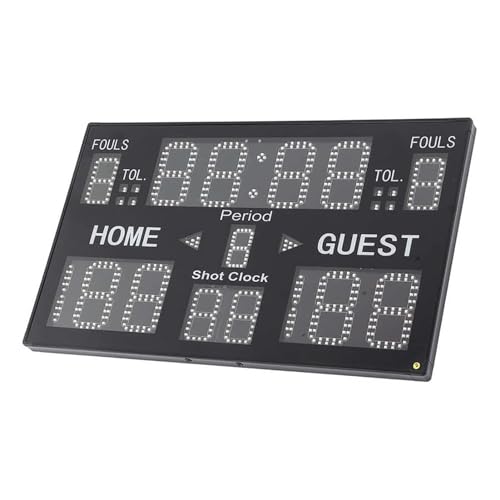 Marcador digital para baloncesto con control remoto y altavoz miniatura 6