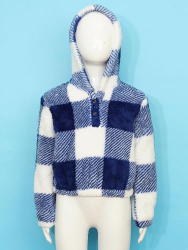 Boys/Girls Fuzzy Hoodie Jacket Sherpa Fleece Hooded Sweatshirt Pullover Tank Top Outerwear3