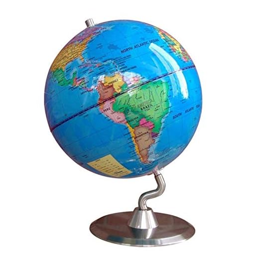 Globes Globe Globe Diameter 25 cm HD Studenter med rena engelska ornament Heminredning Barnpresenter (Färg: Blå)
