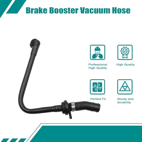 Image of SecosAutoparts Brake Booster Vacuum Hose, 1J0612041GD Compatible with VW Jetta Golf 1998-2006, Beetle 1999-2005, Compatible with Audi A3 1997-2003