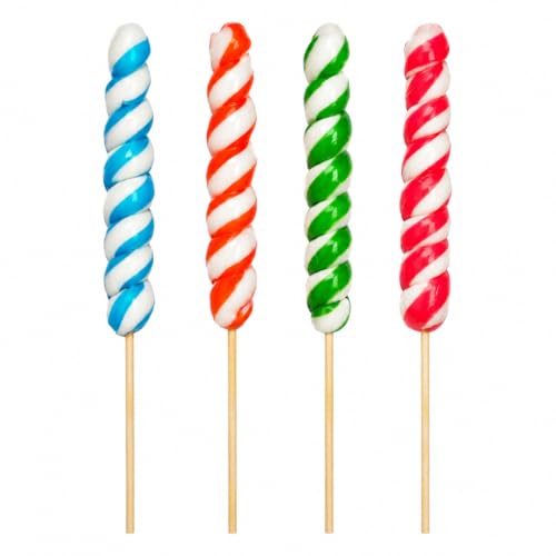 Sweet Factory Rainbow Spiral Assorted Colors Lollipop - Irresistible Flavor - Perfect for Party Favor - Long-Lasting Sweetness - 20 grams - Single Piece