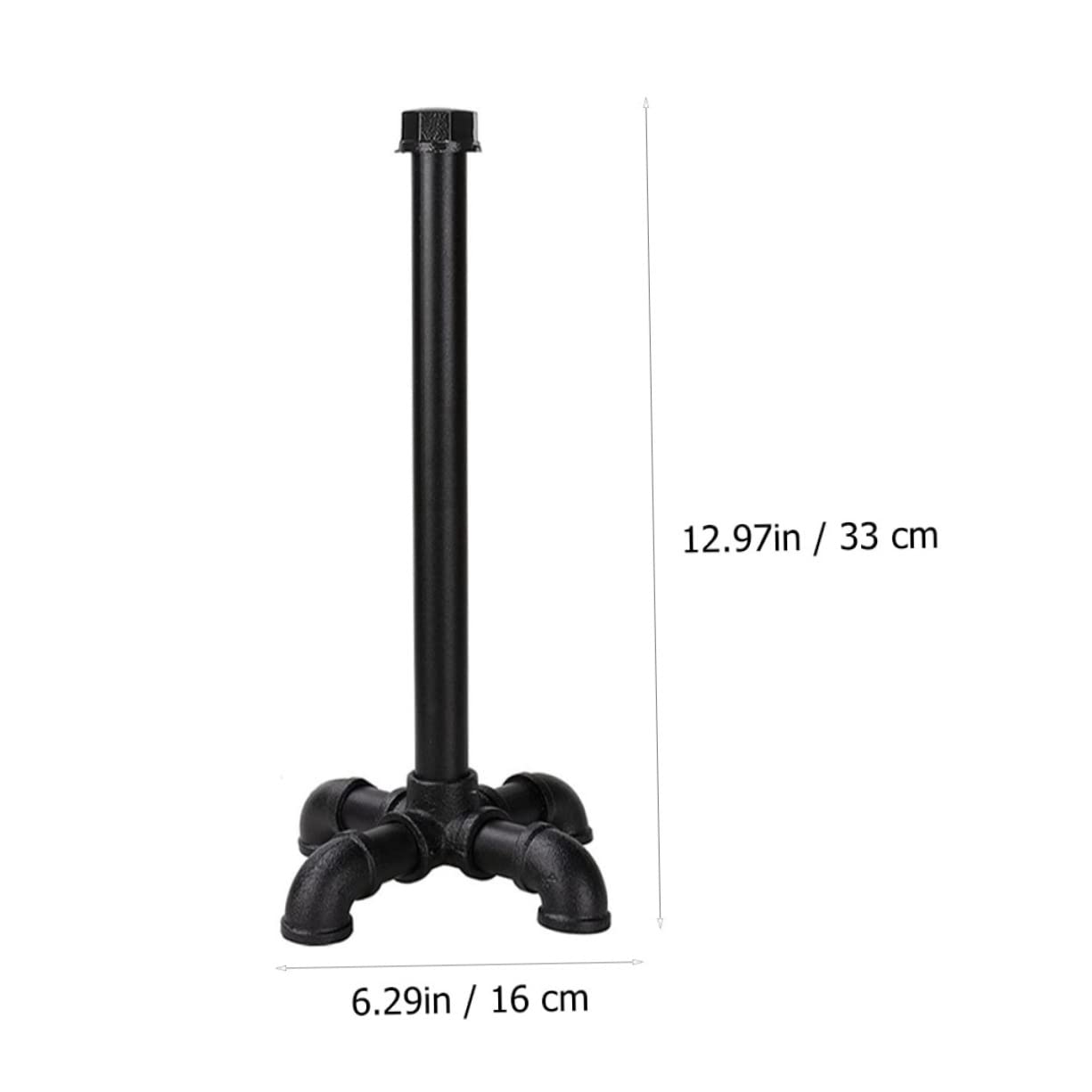 ORFOFE Portarotolo da Cucina Vintage in Ferro Nero, Stile Industriale, Verticale, Resistente All'usura e Agli Urti, per Piano Cucina e Uso Quotidiano