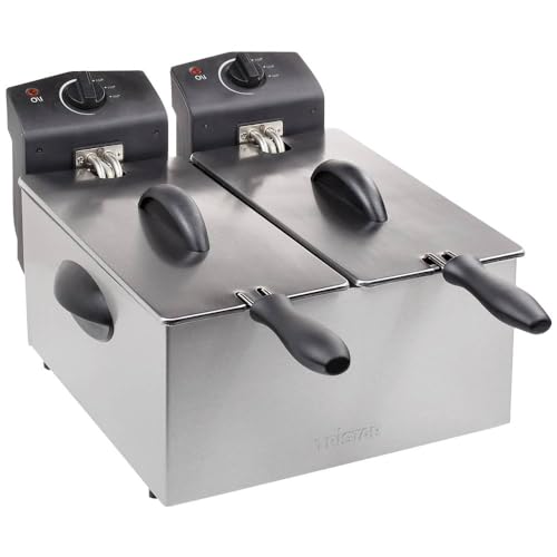 Tristar Freidora doble de acero inoxidable - 6 litros, 2 x...