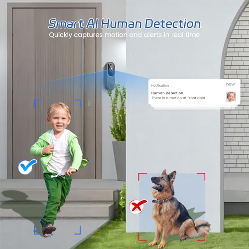 Guggre 1080P Wireless Video Doorbell Camera With Chime Ringer, Night Vision, Cloud Storage, 2.4Ghz Wi-Fi thumb #2