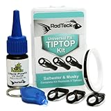 RodTeck Universal Fit Tiptop Kit Fishing Rod Tip Repair Kit - Saltwater Rod Tip Replacement - Fishing Pole Repair Tips, Saltwater Rod Tips Repair Kit, Easy Rod Tip Repair & Replacement Kit