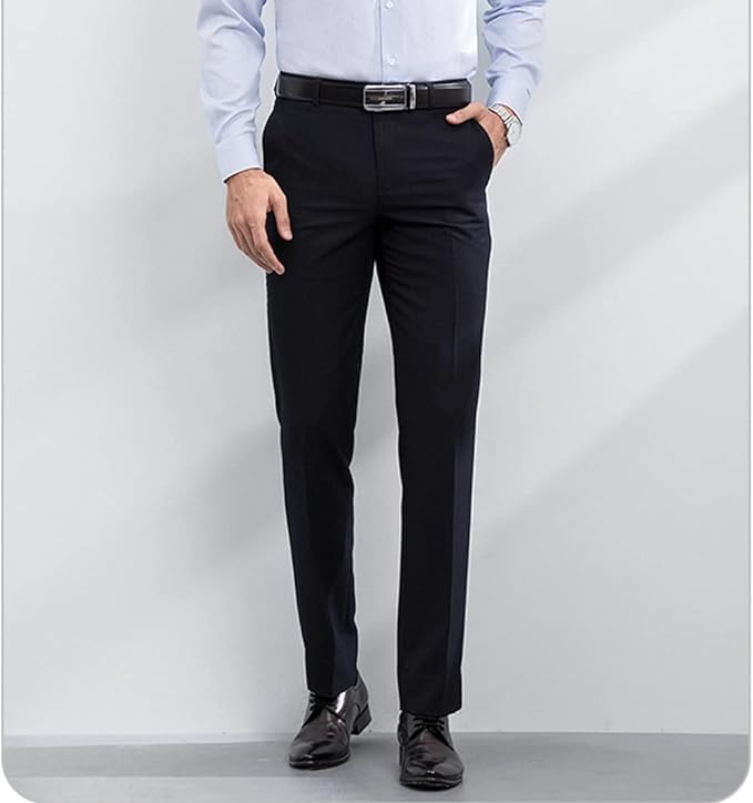 Men Pants Dress Classic Slim Fit Comfort Suit Premium Casual Flat-Front Pant3