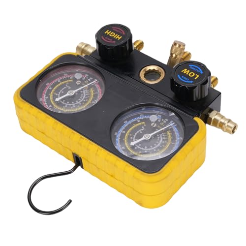 Kit de Manómetro para Aire Acondicionado Automotriz con 3 Mangueras, Compatible con Refrigerantes R410A, R32, R134A y R22 miniatura 3