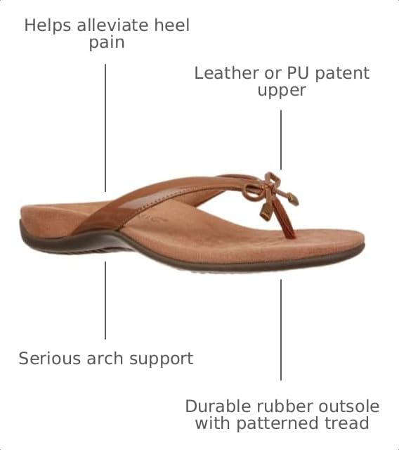 Image of Vionic Women's Rest Bella Toe Post Sandal- Supportive Ladies Orthotic Sandals that include Three Zone Comfort with Arch Support- Flip Flop for Ladies, Medium and Wide Width Size 5-12
