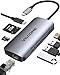 USB C Hub Adapter,VILCOME 8-in-1 USB C Adapter,with 4K USB C to HDMI,SD/TF Card Reader and Ethernet,3 USB 3.0 Ports,87W Power Delivery,for MacBook Pro, iPad Pro 2019/2018, Pixelbook, XPS, and More