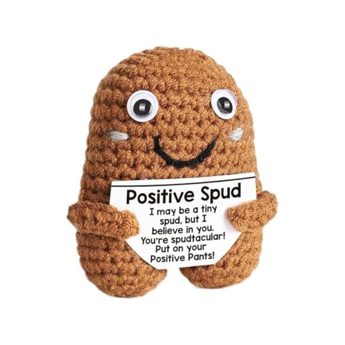 Patata de apoyo emocional,Peluche de apoyo emocional | Peluche inspirador de apoyo emocional de patata - Decoración del hogar, decoración de escritorio artesanal de punto hecha a mano para el coche de Patata de apoyo emocional,Peluche de apoyo emocional | Peluche inspirador de apoyo emocional de patata - Decoración del hogar, decoración de escritorio artesanal de punto hecha a mano para el coche de
