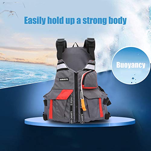 CaCaCaCook Mutifunctionele volwassen verstelbare drijfvermogen Vest Aid, Unisex Vest drijfvermogen Aid, Veiligheid Waterdichte Drijvende Jas Life Saving Vest, Zwemmen Boating Zeilen Vissen Kayak Life Jacket Vest - Image 5