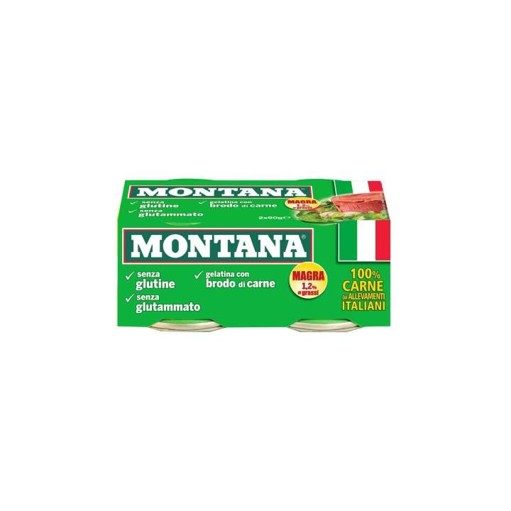 Mòntan La Classica Italiana Carne Magra In Gelatina, Pack 6 Confezioni da 2 Lattine x 70 gr (Totale 12 Lattine)