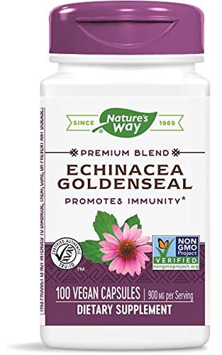 Nature's Way - Echinacea Goldenseal 450 mg - 100 Cápsulas vegetarianas