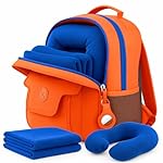 3pc Kids Travel Backpack | Includes Air tagholder for kids travel pillow and blanket | Boys Christmas gifts for kids backpack boys | Disney world essentials