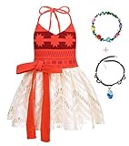 AmzBarley Baby Girls Costume First Birthday Party Toddler Kids Fancy Christmas Dress up Costumes (Red(with Flower Headband), 2-3 Years) Tag 110