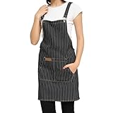 watwass moda grembiule donna stilista cameriera lavorare grembiule senza maniche denim bar servizio ristorante panetteria