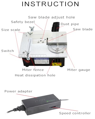 RTOVZON 96W Mini Craft Table Saw