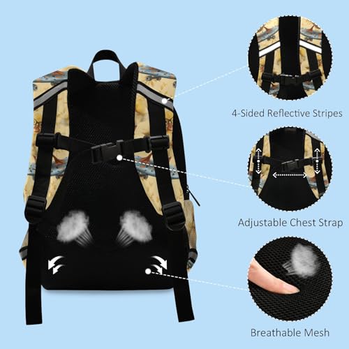 panksolu Funny Yellow Chicken Skateboard Toddler Backpack for Boys Girls Kids Backpacks Preschool Bag Travel Bag4