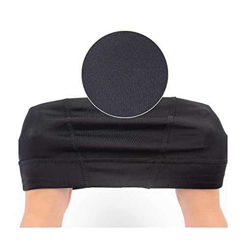 Ytbyt 3 Pcs Dome Cap Wig Caps For Making Wig Stretchy Wig Cap With Wide Elastic Band (Black Dome Cap M) #TOP5